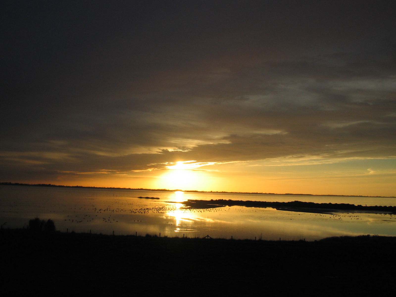 zonsondergang in de Grevelingen