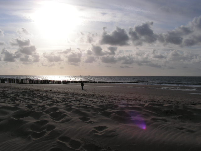 S'avonds aan het strand