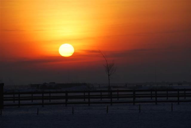 winterse avondzon
