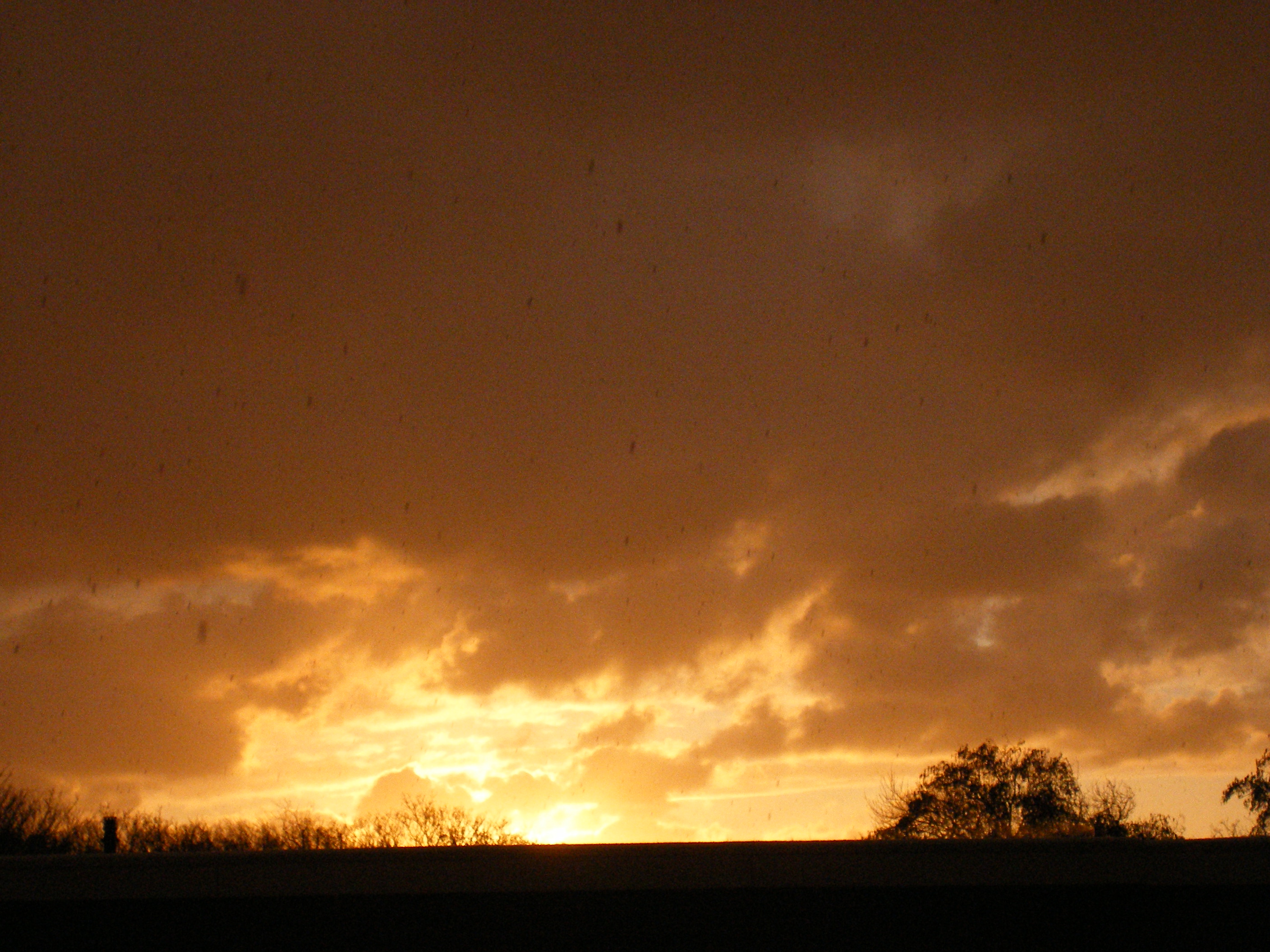lucht in vuur en vlam