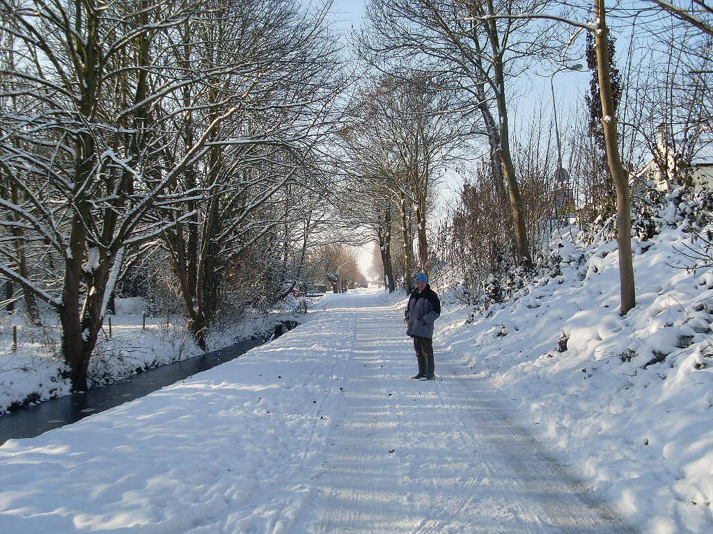Zonnemaire in de sneeuw