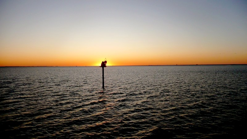 zonsondergang Waddenzee