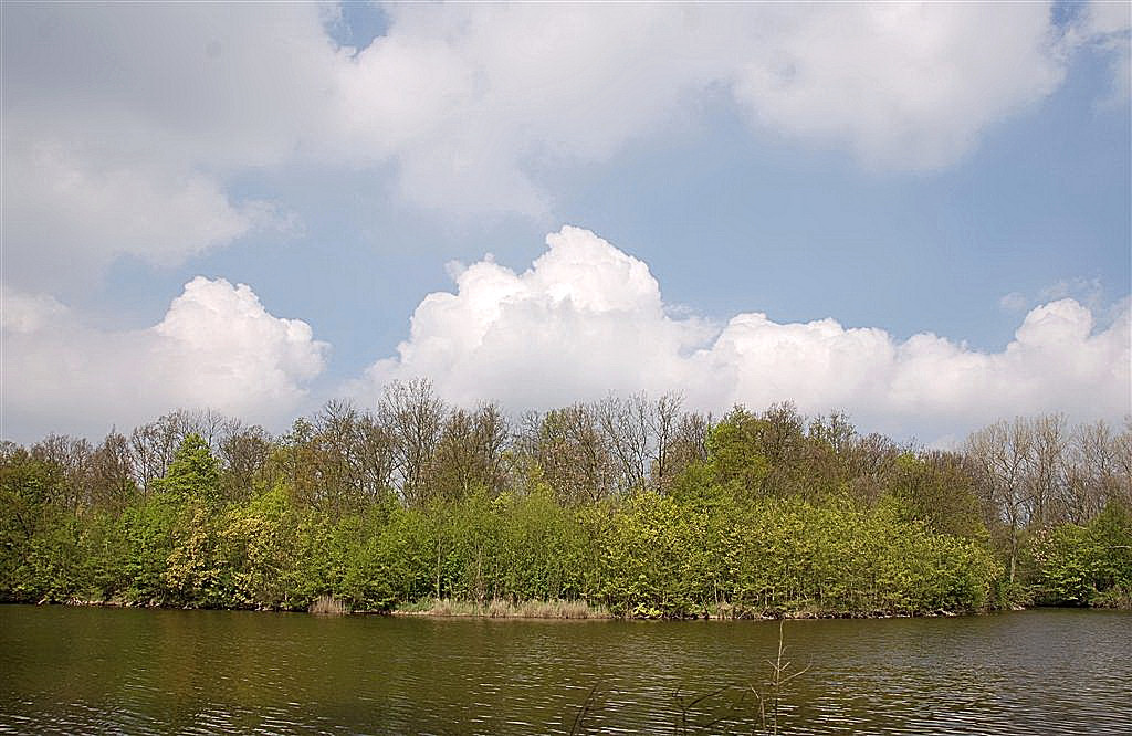 Stapelwolken als decor.
