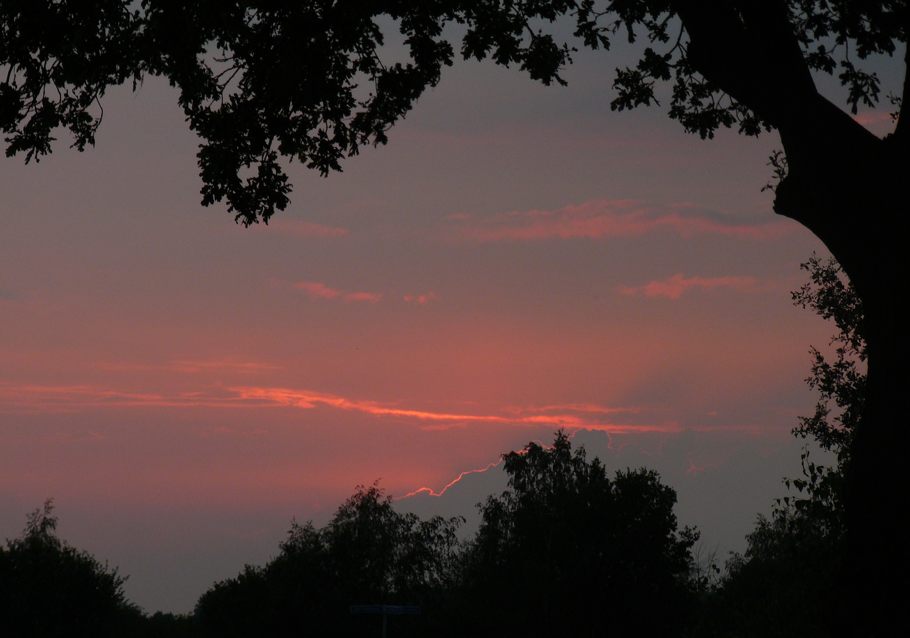 lucht na onder gaan van de zon