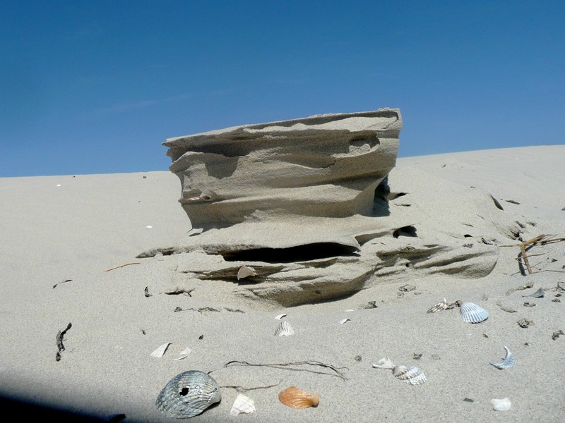 Kunst door water en wind