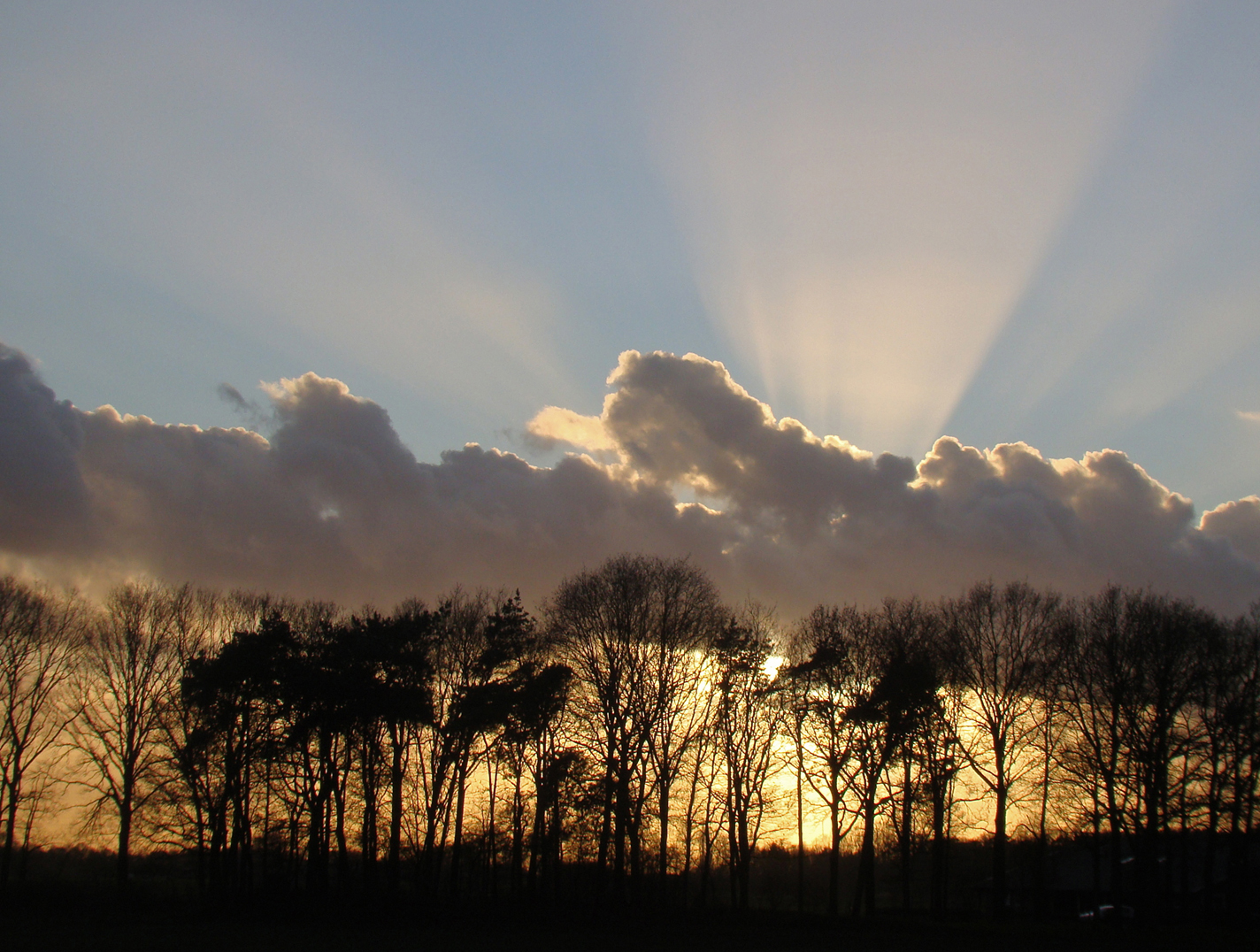 stralende zonsondergang