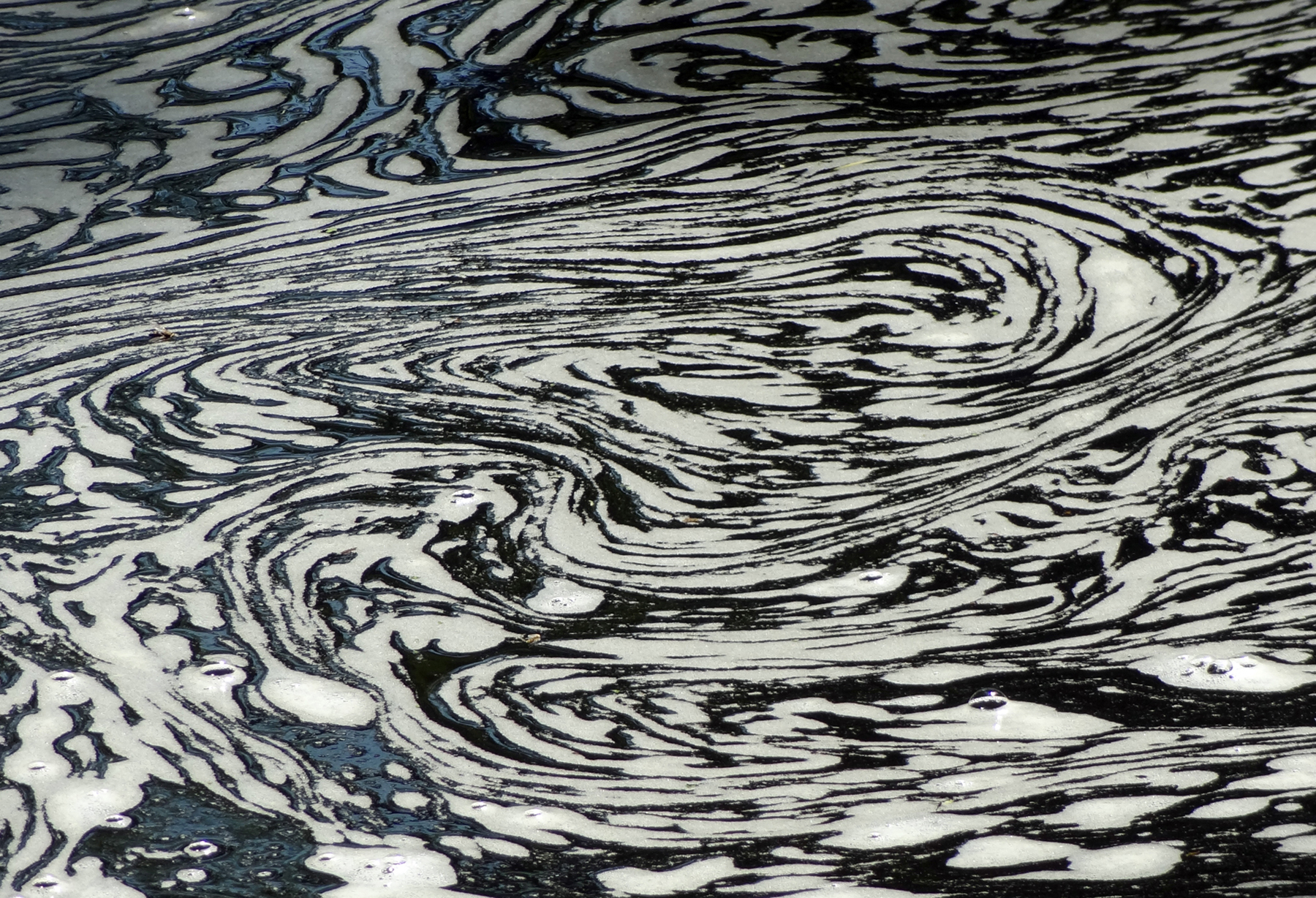 Schuim op het water