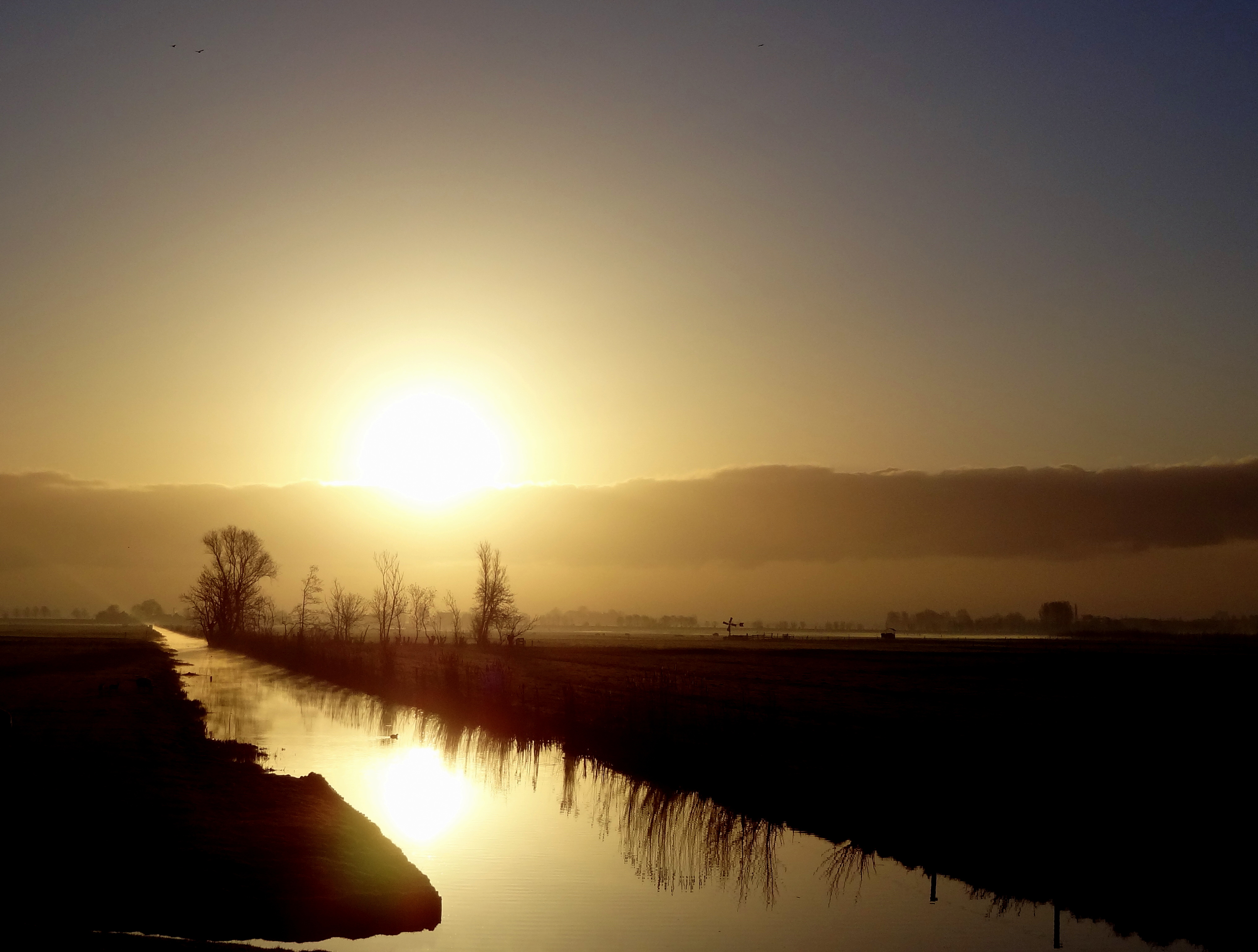 Letterlijk verblindende zon.