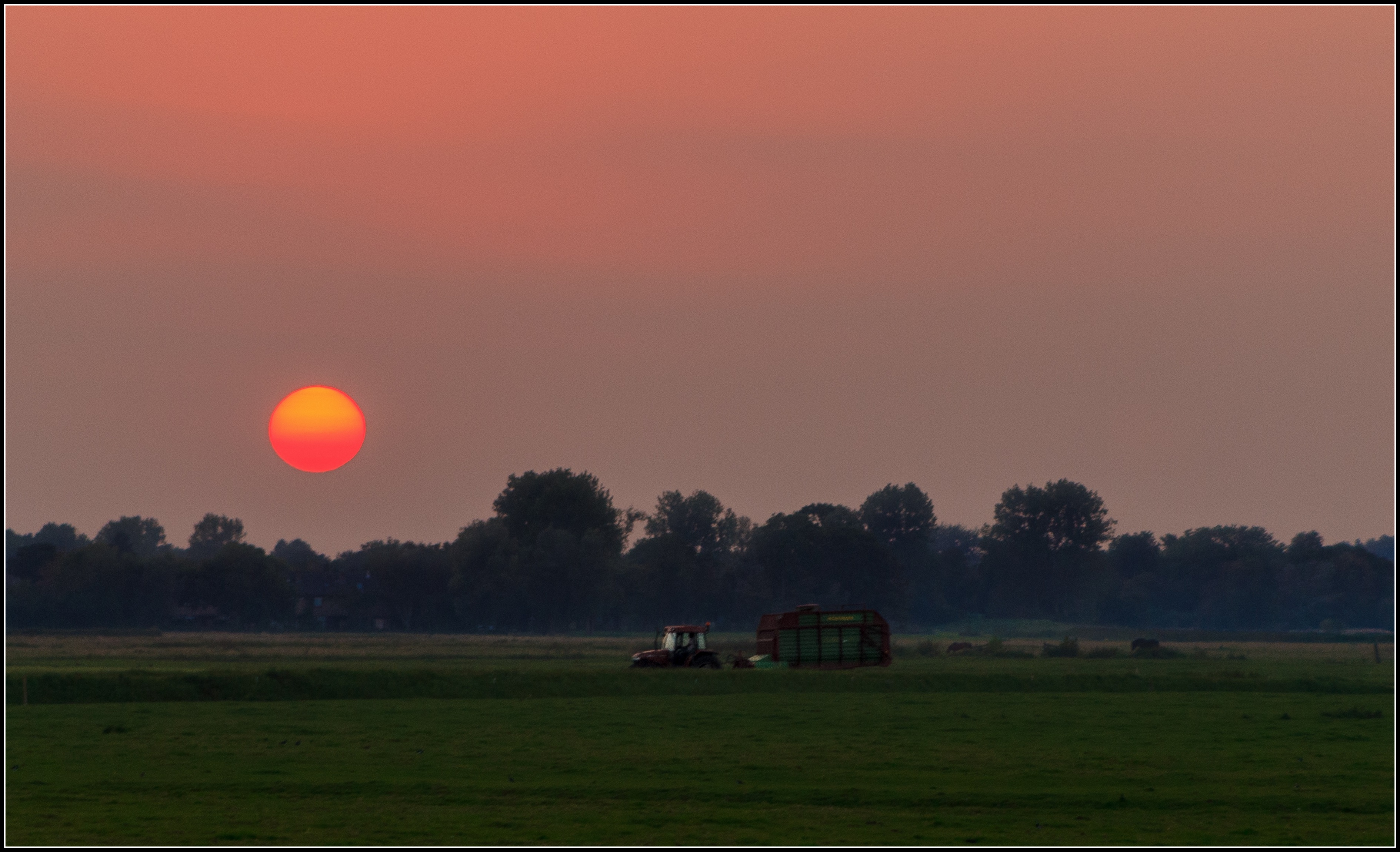 Zonsondergang.