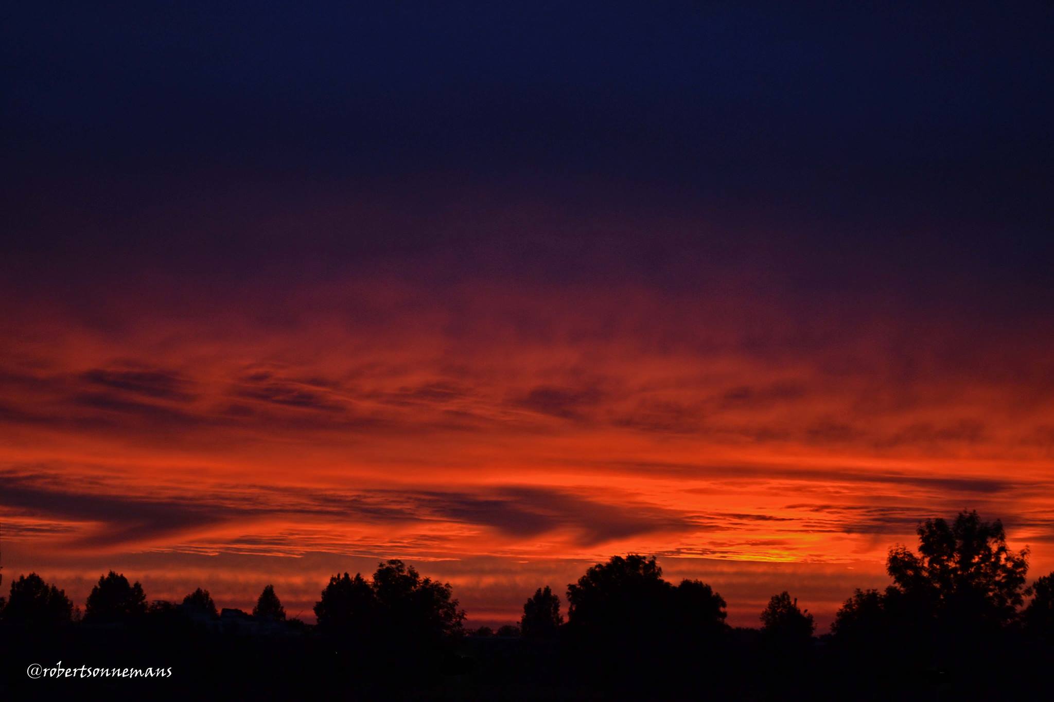 Zonsondergang Maasbracht