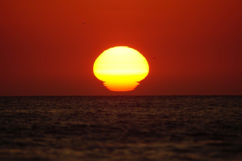 Ondergaande zon - Weer en landschap - 