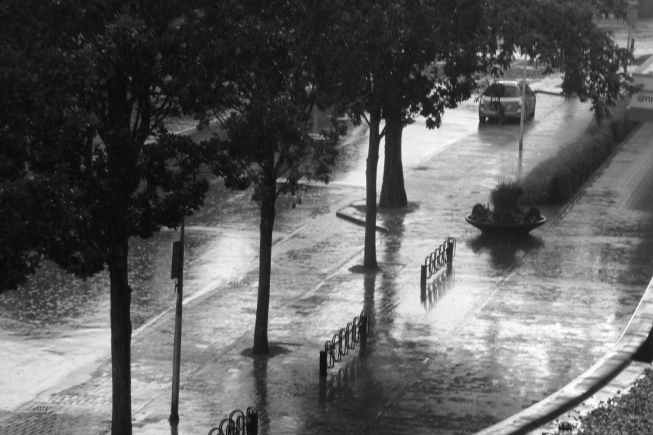 Zondagmorgen (zwart/wit) - Weer en landschap - 