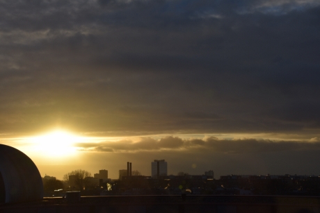 Zonsondergang boven Utrecht