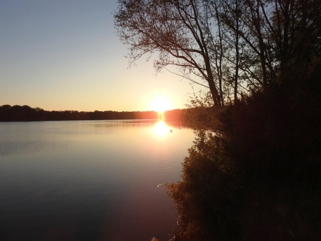 Zonsondergang aan de Leemslagenplas