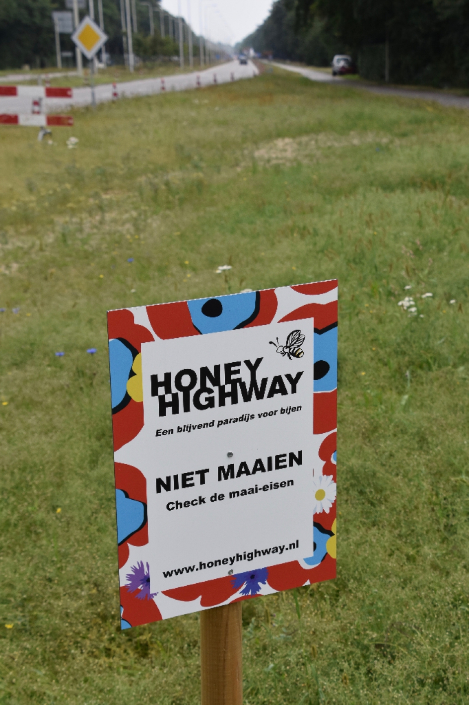 Bord langs de N237 - Weer en landschap - 