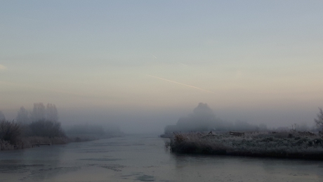 De Tjonger, winterse zonsondergang