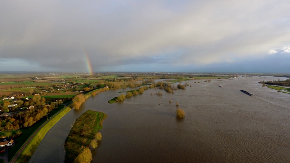 Hoogwater Heesseltsche Uiterwaarden - Weer en landschap - 