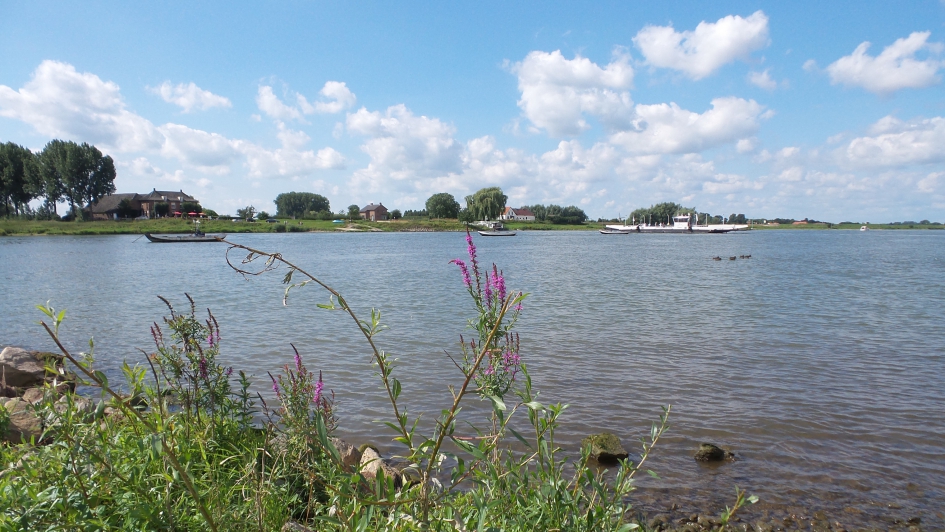 Nederrijn - Veer bij Opheusden - Weer en landschap - 