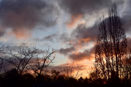 8:00 uur, bewolking met veel kleuren