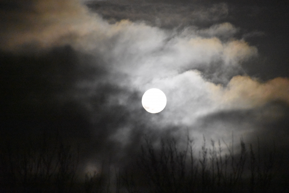 Volle maan, 18:00 uur, 22-12 - Weer en landschap - 