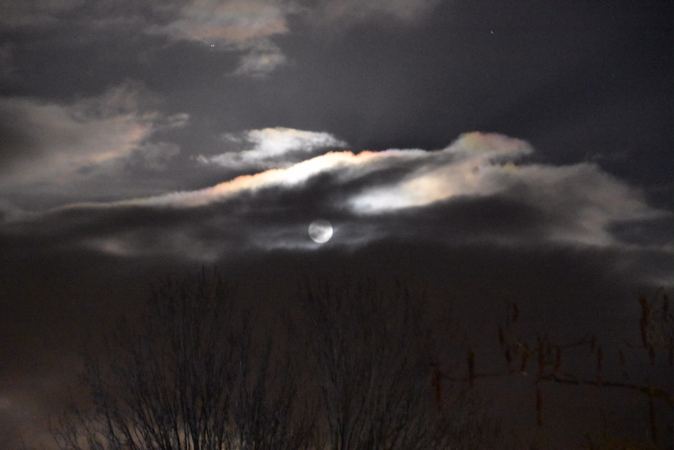 Volle maan, 18:00 uur bewolkt - Weer en landschap - 