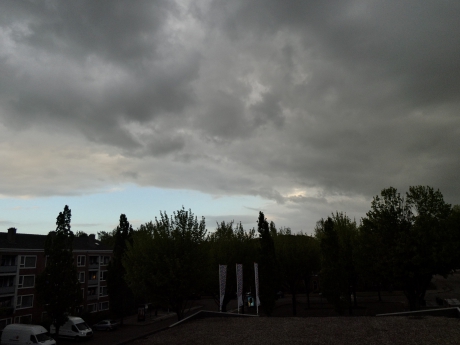 20:45 uur, nog droog!